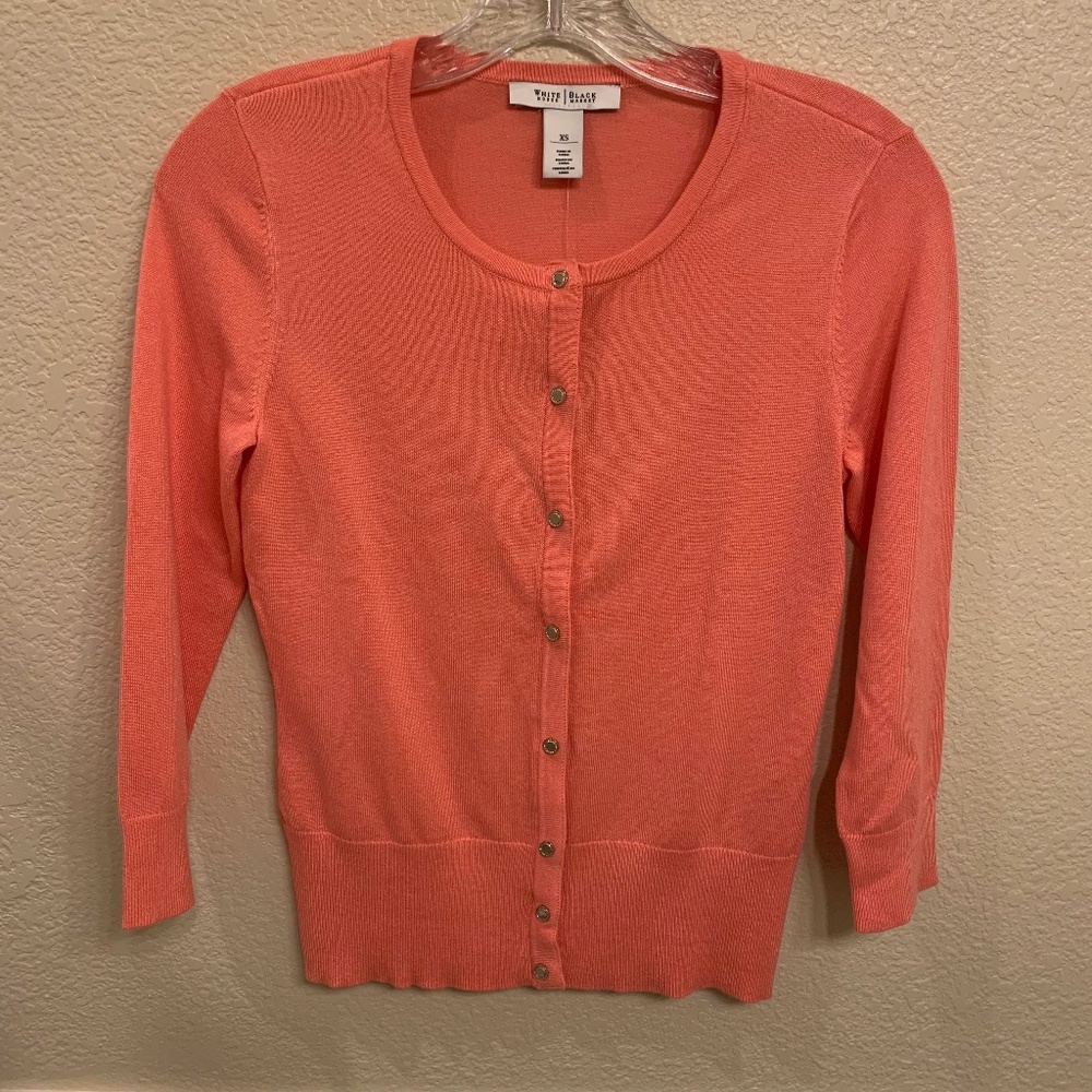 White House Black Market Pink Cardigan XS NWT
